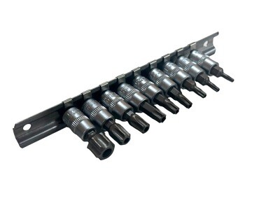 9Pc Socket Set Tamper Proof 1/4" Dr