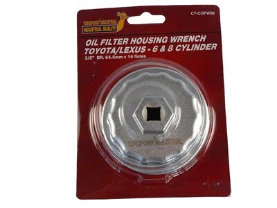 Oil Filter Wrench 3/8" Dr 64.5mm x 14 Flutes 6&amp;8cyl