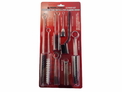 22 PC Spray Gun, Tube, Bottle and Pipe Cleaning Brush Set