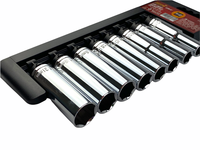8 Piece Deep Socket Set Metric 1/2&quot; Dr