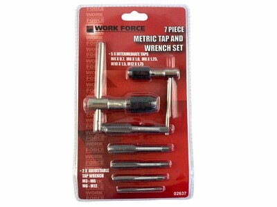7 Piece Metric Tap and Wrench Set