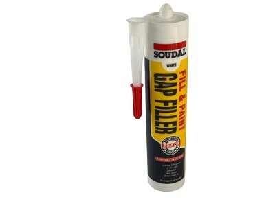 Soudal Fill and Paint Gap Filler White 300ml