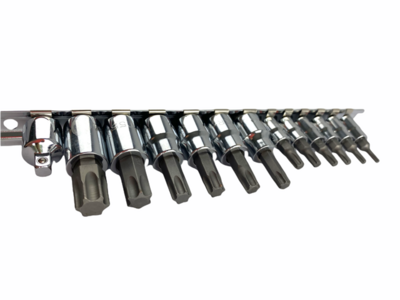 14PC 1/4” and 3/8” Dr Torx Bit Set Socket Mechanic Auto Tools