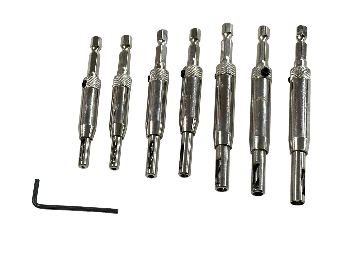 7 Piece Hinge Drill Bits