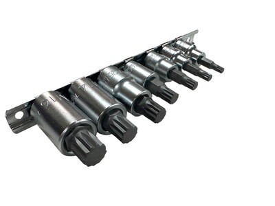 3/8" &amp; 1/2" 7Pc Spline Socket Set