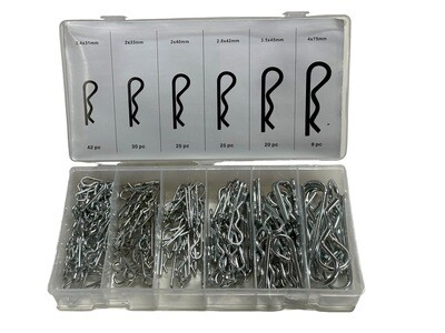 150PC Hitch Pin R Clip Assortment