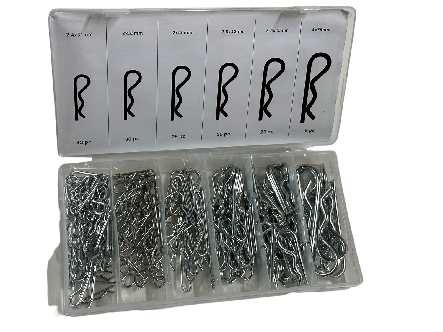 150PC Hitch Pin R Clip Assortment