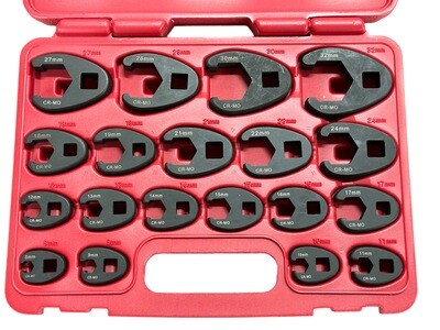 19 Piece Crows Foot Set Metric 3/8” and 1/2” Drive