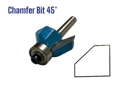 1/4&quot; x 13mm 45 Deg Router Champhor
