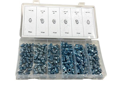 110Pc Grease Nipple Assortment SAE Imperial
