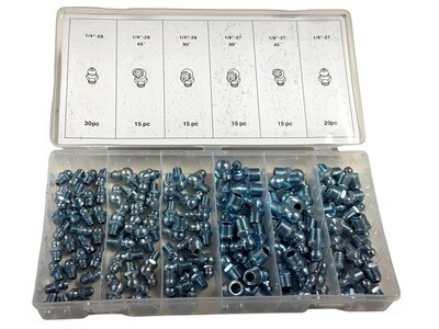 110Pc Grease Nipple Assortment SAE Imperial