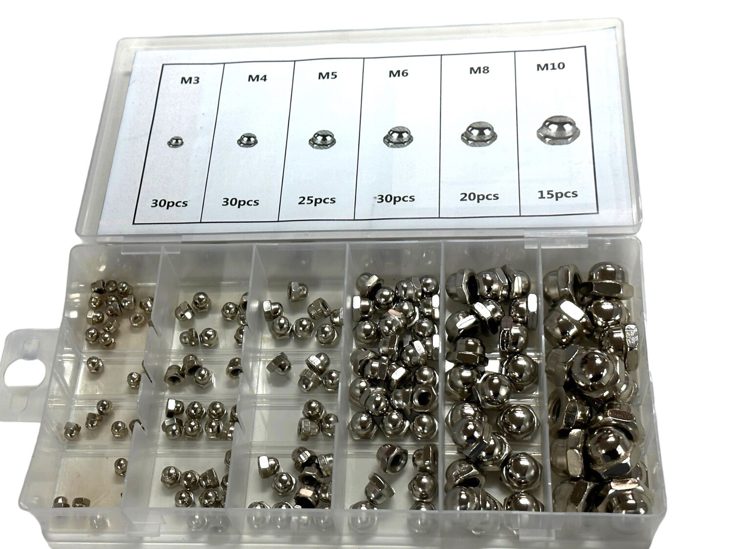 150 Pc Hex Cap Nut Assortment