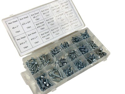 200 Pc Drill Metal Screw Assortment