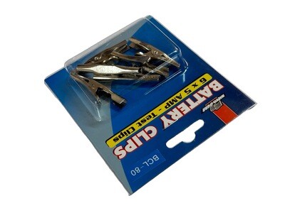 6 x 5AMP 50MM Alligator Electrical Clips
