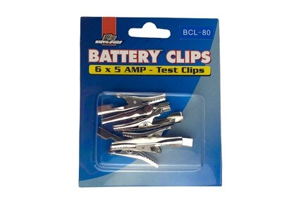 6 x 5AMP 50MM Alligator Electrical Clips