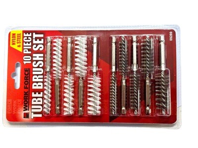 10 PC Nylon and Steel Tube Wire Brush