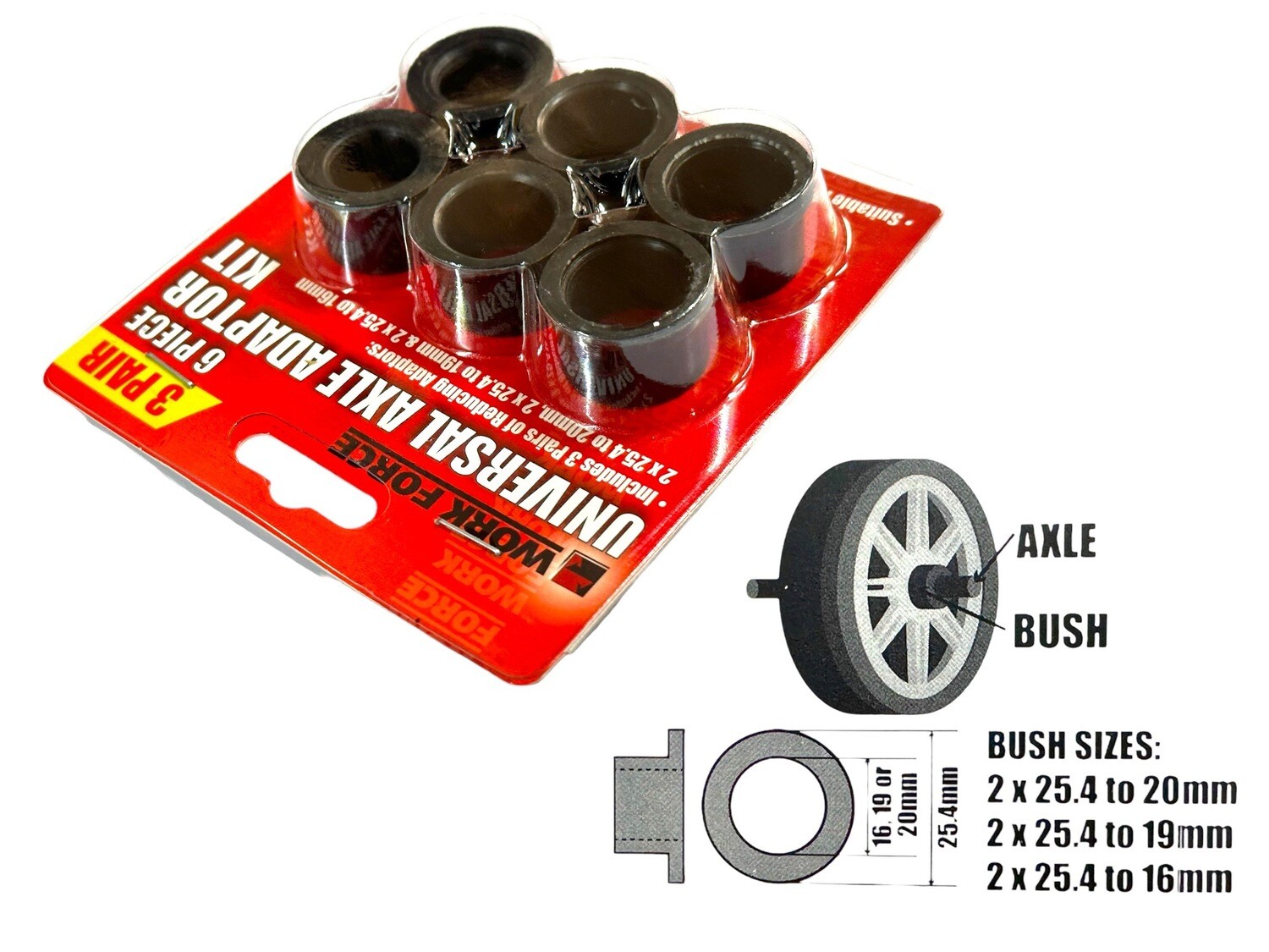 6PC Wheel Axle Bush Kit