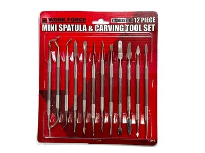 12 Pc SS Spatula Carving Tool Set