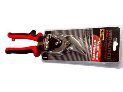 250mm Left Hand and Straight Tinsnips Red