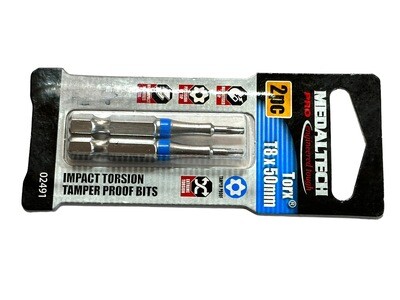 T8 x 50mm 2 Pc Screwdriver Power Bits