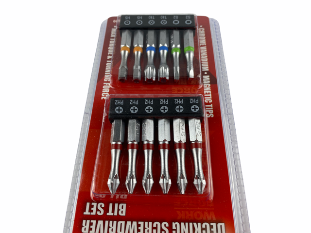 12 Piece Screwdriver Bit Set Magnetic Tips