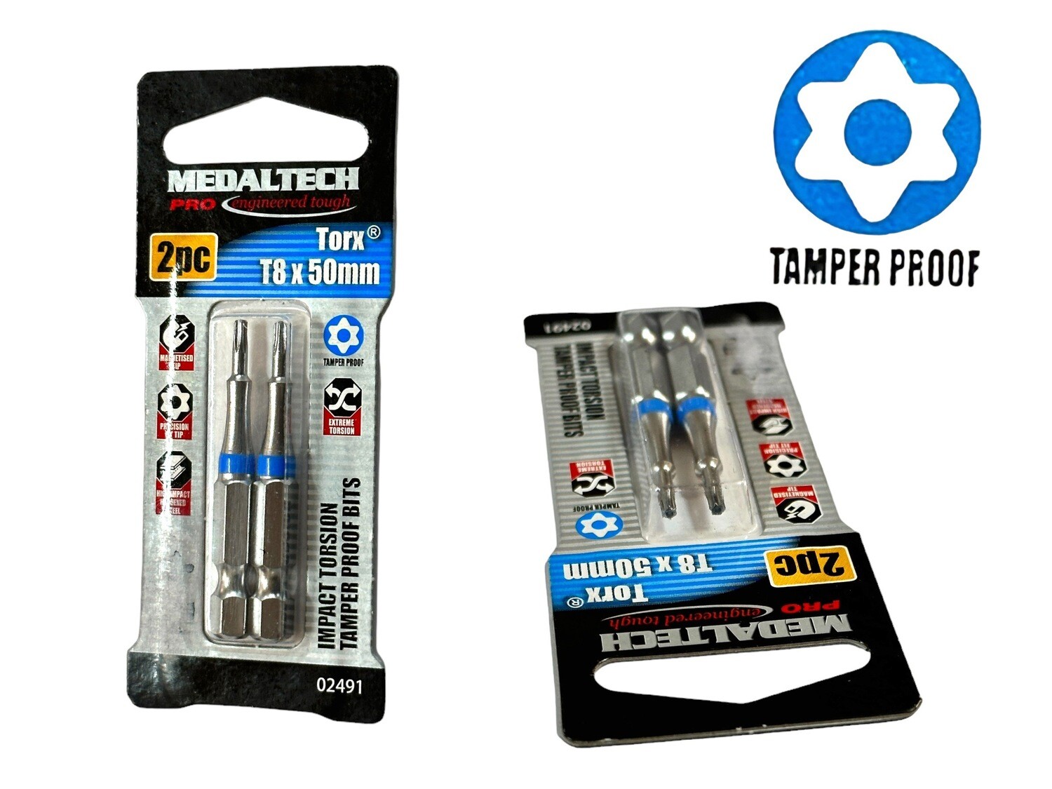T8 x 50mm 2 Pc Screwdriver Power Bits