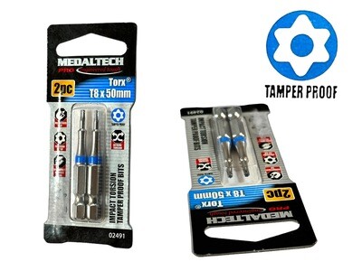 T8 x 50mm 2 Pc Screwdriver Power Bits