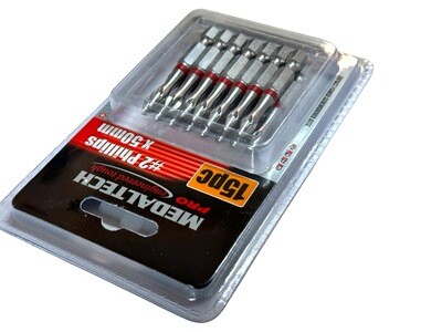 15 Pc #2 Phillips x 50mm Screwdriver Bits