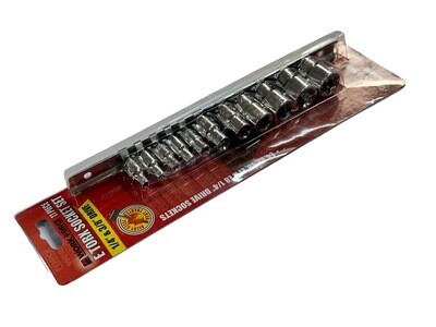 11 Pc E Torx Socket Set 1/4” and 3/8” Dr
