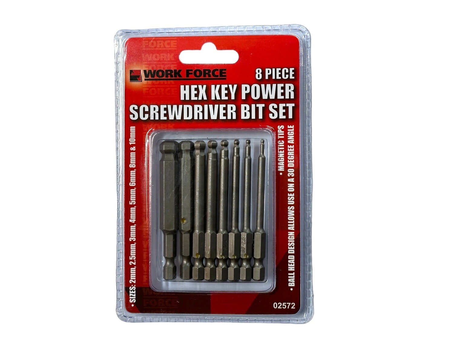 8 Piece Hex Ball Key Power Bit Set