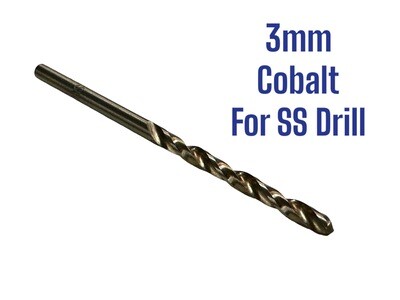 DRILL BIT 3MM SOLD INDIVIDUALLY FOR STAINLESS STEEL