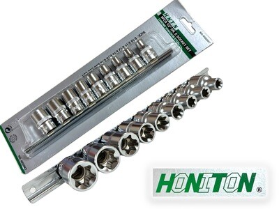 9PC Socket Set Star 1/2” Dr