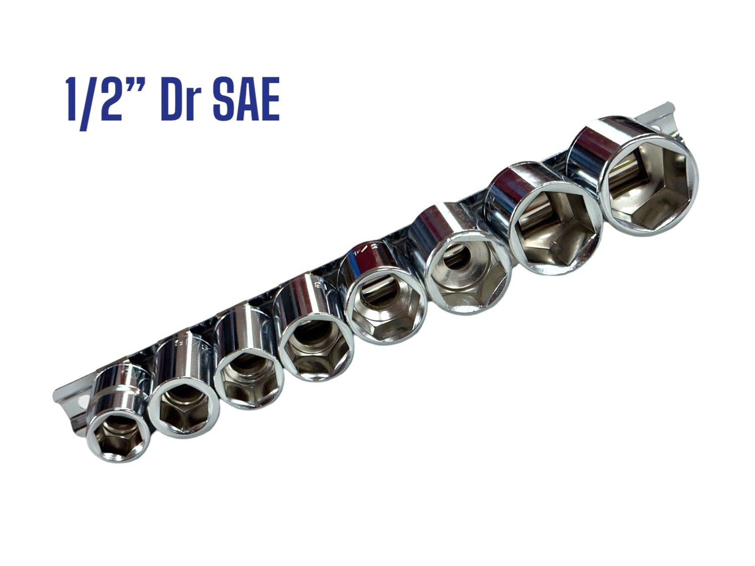 8PC 1/2” Dr Socket Set SAE