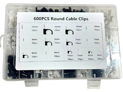 600 PC Cable Clip Assortment