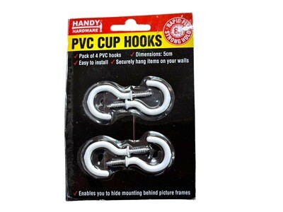 4PC PVC Coated 16mm Hook