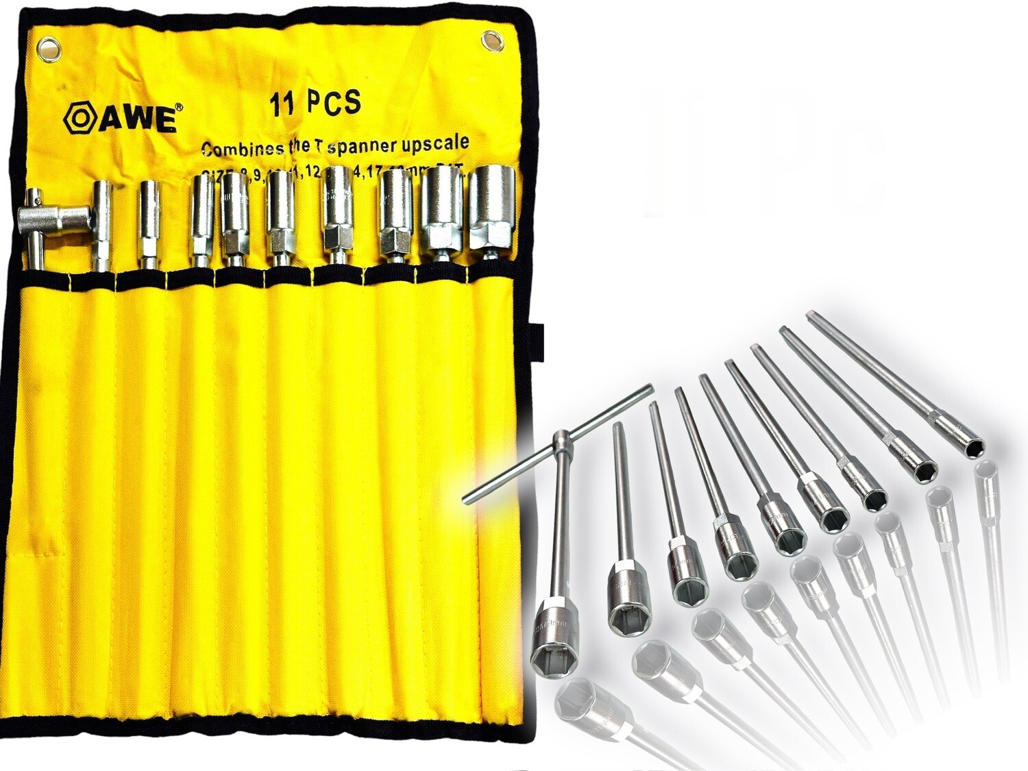 10 Pc T Handle Spanners Metric