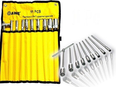 10 Pc T Handle Spanners Metric