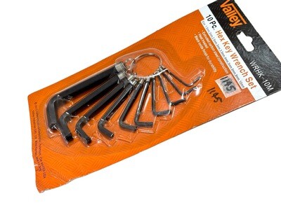 10 Pc Allen key Set Metric Hex Keys