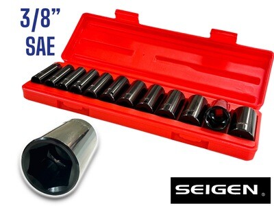 3/8” Dr 12 Pc Deep Impact Socket Set