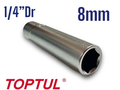 8mm x 1/4&quot; Dr Deep Socket