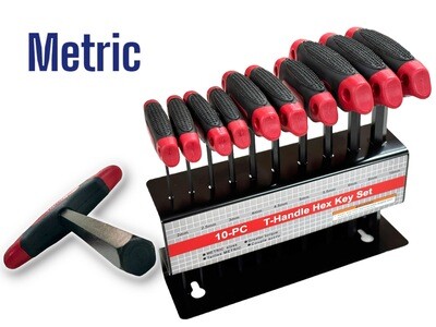 10 Pc Allen key Set Metric T Handle Hex