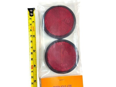 60mm Red Round Reflector 2pc