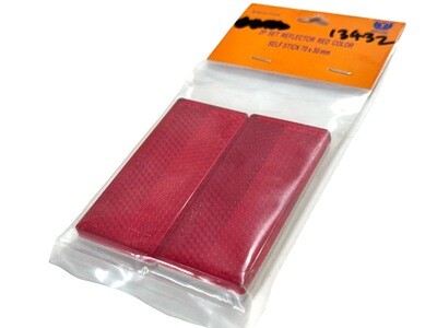 70mm x 30mm 2Pc Red Reflectors