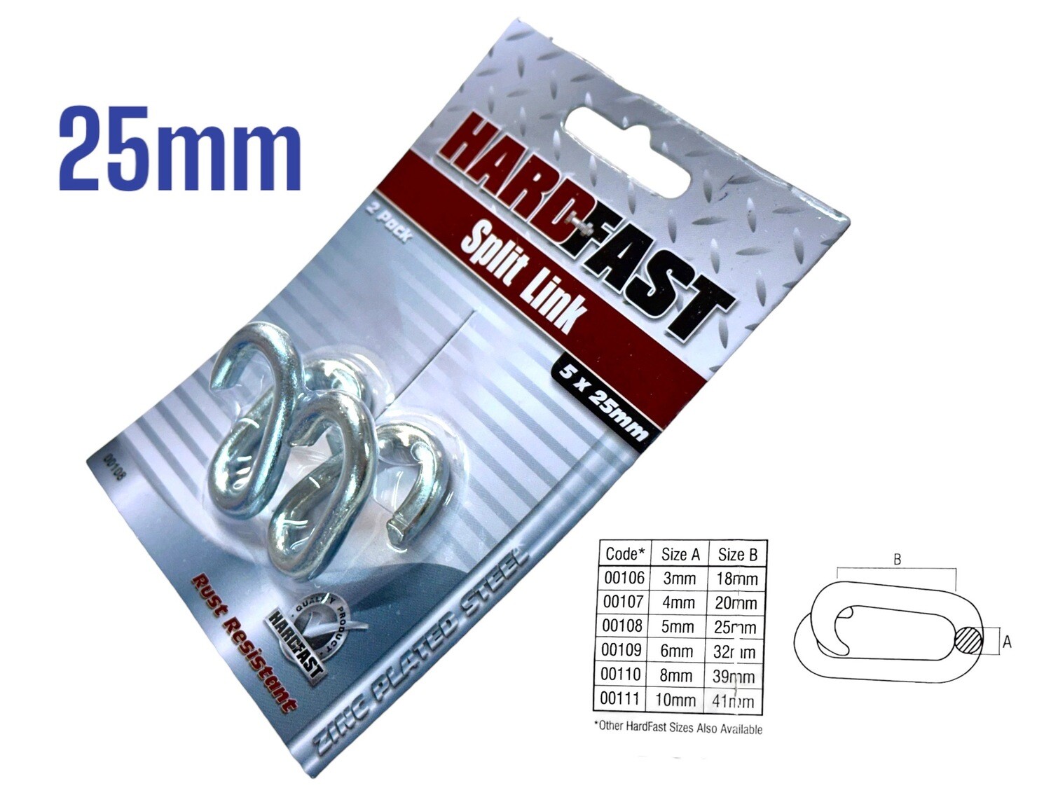 2Pc Split Link 5mm x 25mm