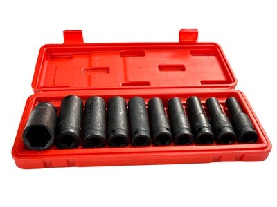 10Pc 1/2”Dr Deep Impact Socket Set Metric