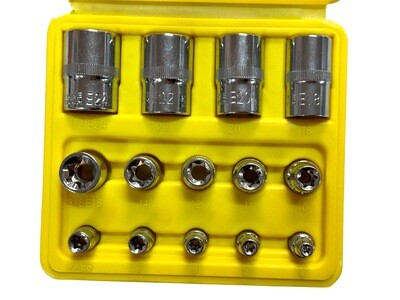 14 Pc Star Socket Set