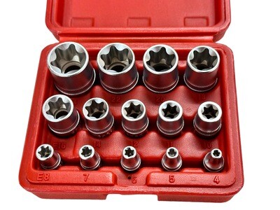 14Pc Star Socket Set