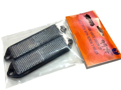90mm x 24mm 2Pc White Reflectors