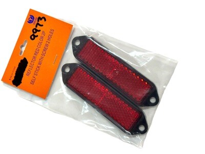 2Pc Red Reflectors 90mm x 24mm