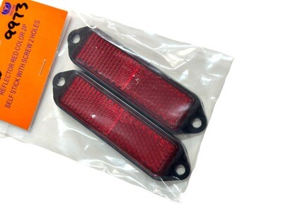 2Pc Red Reflectors 90mm x 24mm